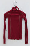 BASERANGE turtleneck sweater TTOT-RI-AU23 burnt red